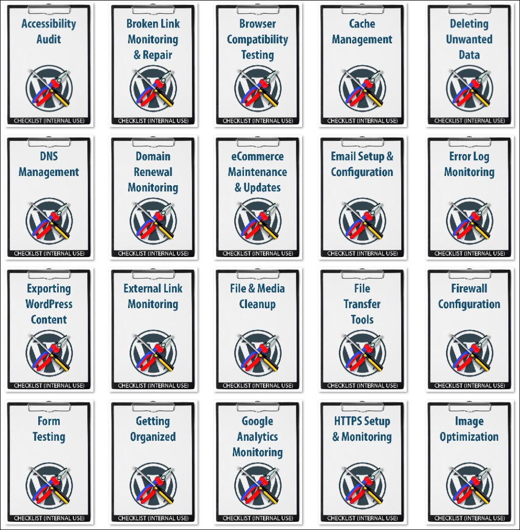 Web Maintenance Checklists