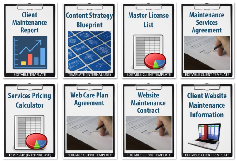 WordPress Maintenance Services Sales Toolkit - Templates