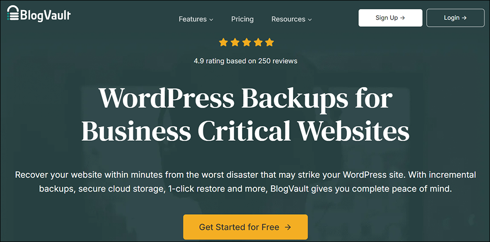 Best WordPress Backup Plugins - BlogVault