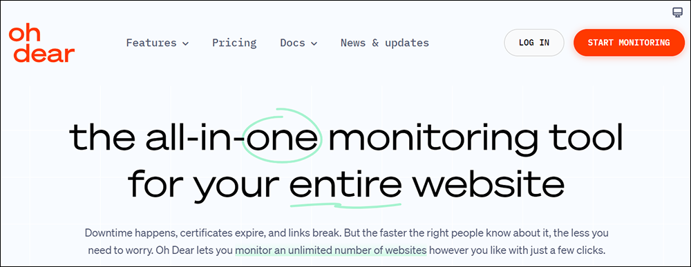Oh Dear – Comprehensive Broken Link Detection Service