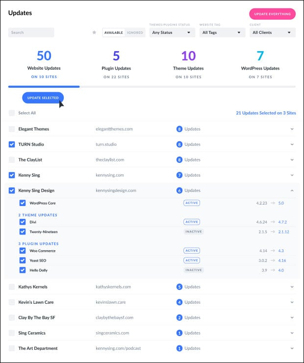 Divi Dashboard