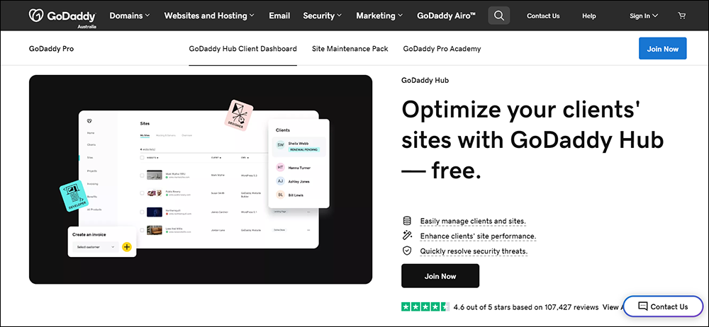 GoDaddy Pro - WordPress Site Management Platform