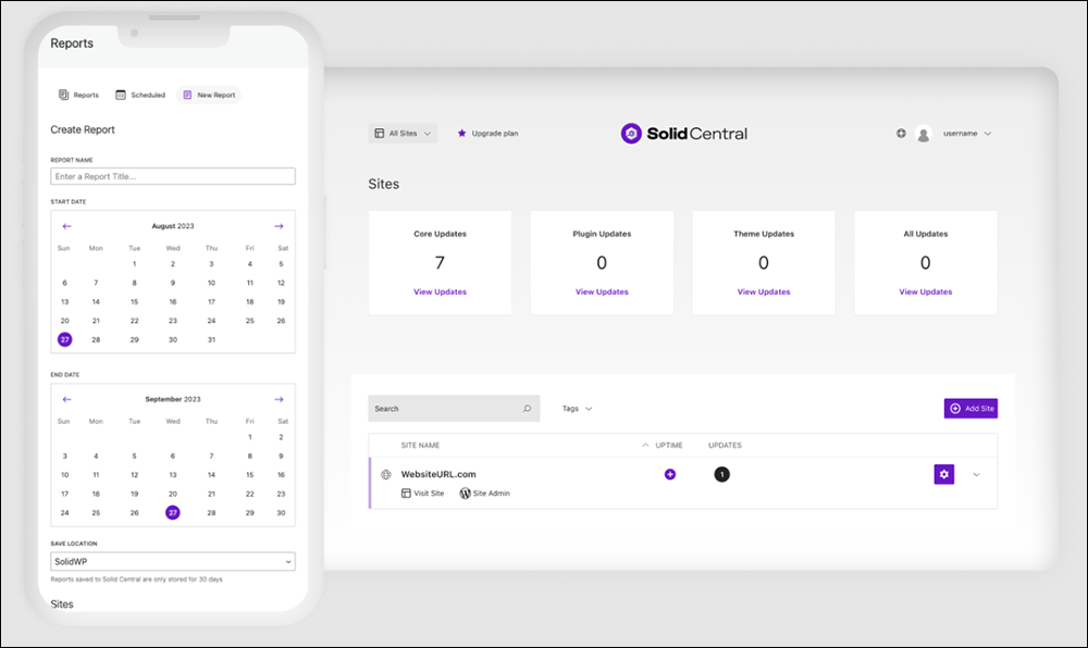 Solid Central Management dashboard