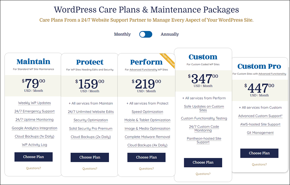 WP Buffs - WordPress Care Plans & Maintenance Packages