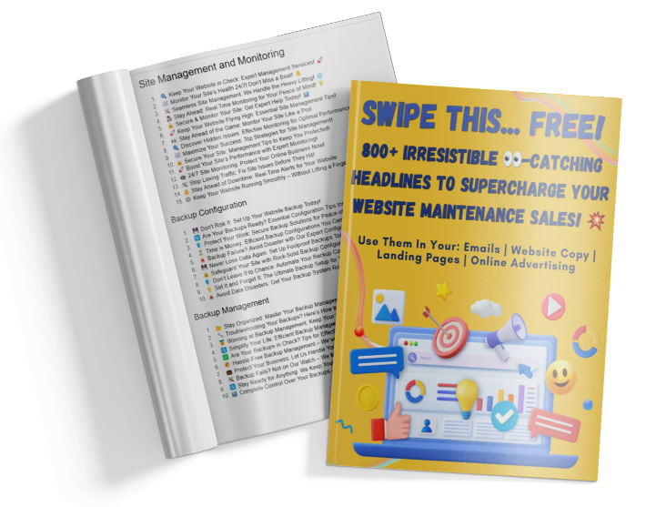 WordPress Maintenance Services Marketing Swipe Files - 800 Headlines